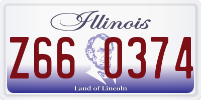 IL license plate Z660374