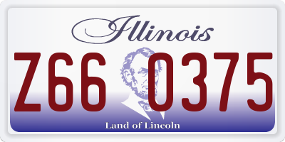 IL license plate Z660375