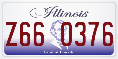 IL license plate Z660376