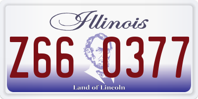 IL license plate Z660377