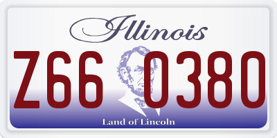 IL license plate Z660380