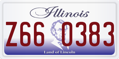 IL license plate Z660383