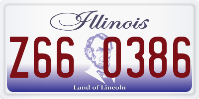 IL license plate Z660386