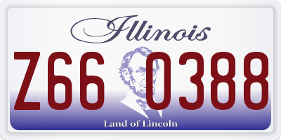 IL license plate Z660388