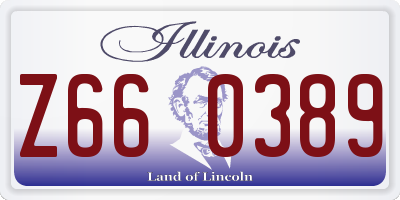 IL license plate Z660389
