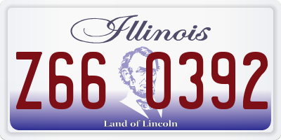 IL license plate Z660392