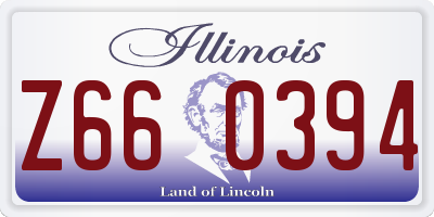 IL license plate Z660394