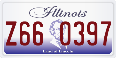 IL license plate Z660397