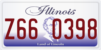 IL license plate Z660398