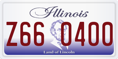IL license plate Z660400