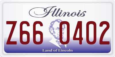IL license plate Z660402