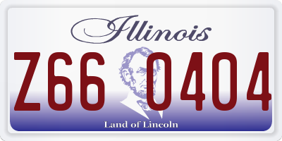 IL license plate Z660404