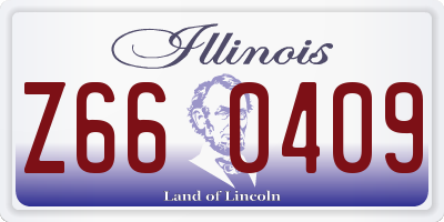 IL license plate Z660409
