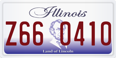 IL license plate Z660410