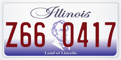 IL license plate Z660417