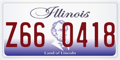 IL license plate Z660418