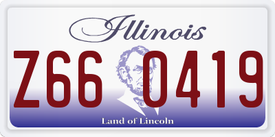 IL license plate Z660419