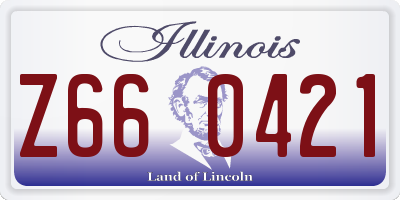 IL license plate Z660421