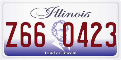 IL license plate Z660423