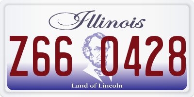 IL license plate Z660428