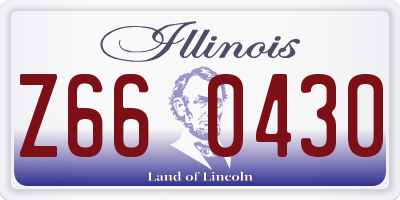 IL license plate Z660430