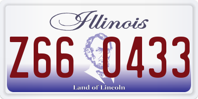 IL license plate Z660433
