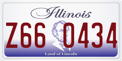 IL license plate Z660434