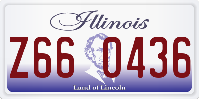 IL license plate Z660436