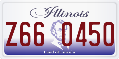 IL license plate Z660450
