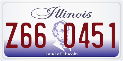 IL license plate Z660451