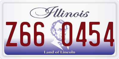 IL license plate Z660454