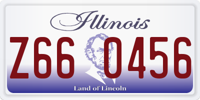 IL license plate Z660456