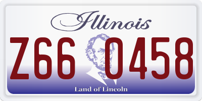 IL license plate Z660458