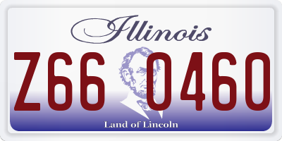 IL license plate Z660460