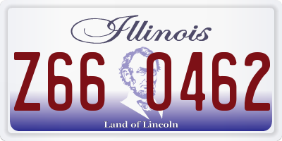 IL license plate Z660462