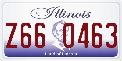 IL license plate Z660463