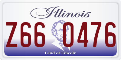 IL license plate Z660476