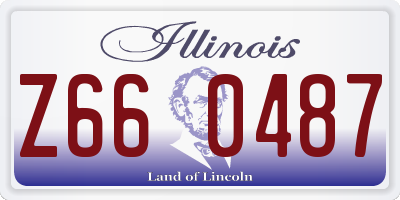 IL license plate Z660487