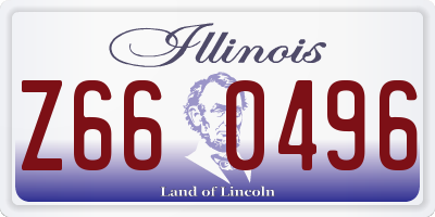 IL license plate Z660496
