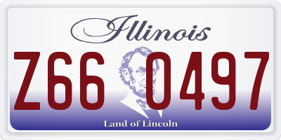 IL license plate Z660497