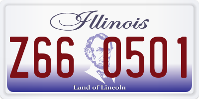 IL license plate Z660501