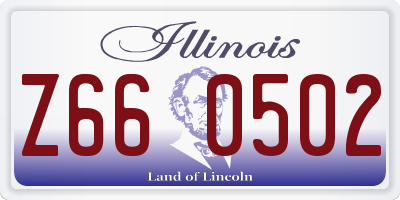 IL license plate Z660502
