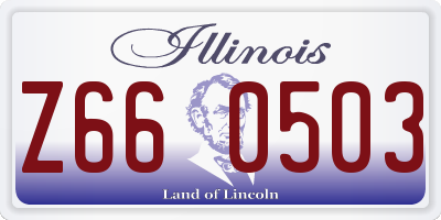 IL license plate Z660503