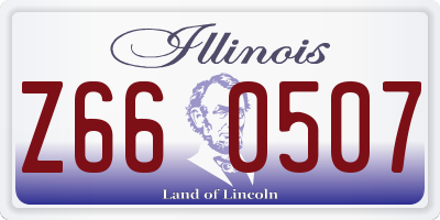 IL license plate Z660507
