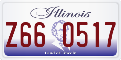 IL license plate Z660517