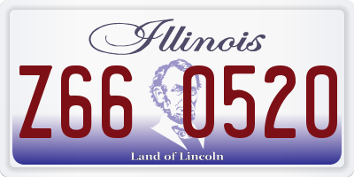 IL license plate Z660520
