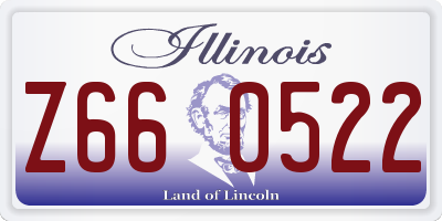 IL license plate Z660522