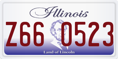 IL license plate Z660523