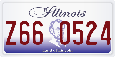 IL license plate Z660524