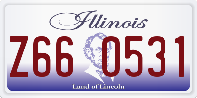 IL license plate Z660531